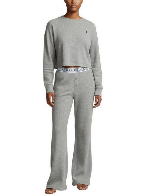 tuta donna in jersey grigio Ralph Lauren | 4P0380202